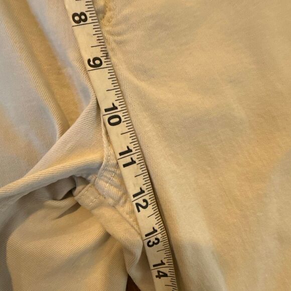 Zara Marine high rise wide leg cream jeans raw hem size 4 - Picture 6 of 11